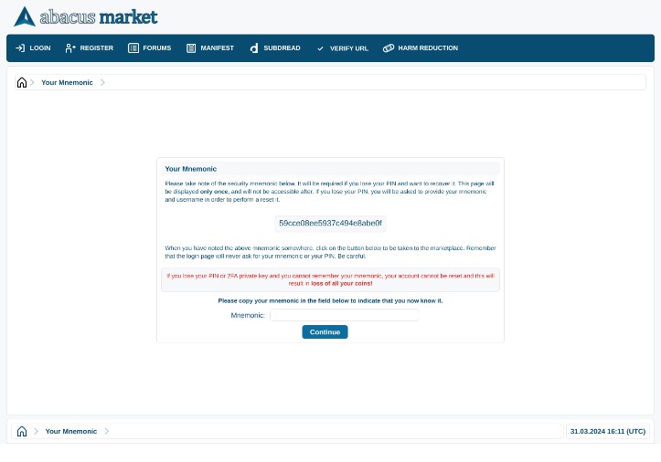 Abacus Darknet Market