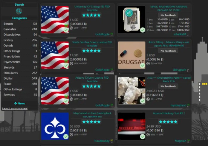 darknet market place search