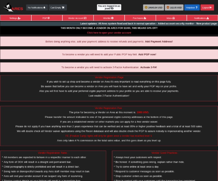 Ares Darknet Url