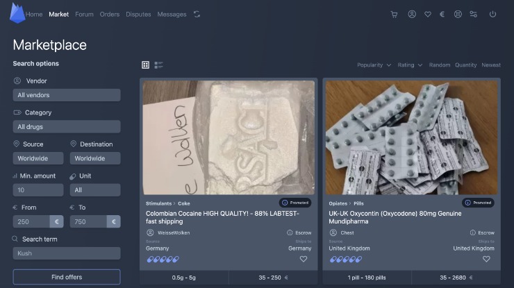accessing darknet market