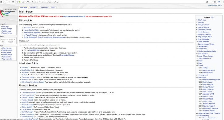 hidden wiki tor onion urls directories