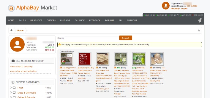 do darknet markets like dream charge for